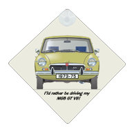 MGB GT V8 1973-75 Car Window Hanging Sign